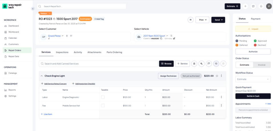 shop management system