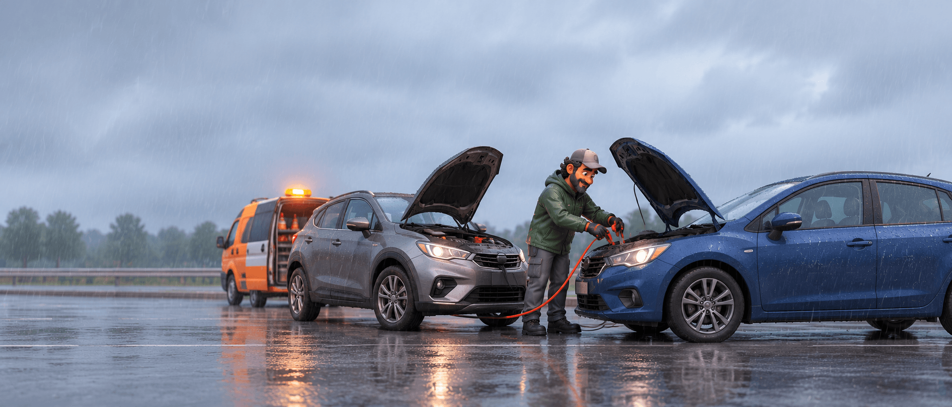Can you jump cars in the rain