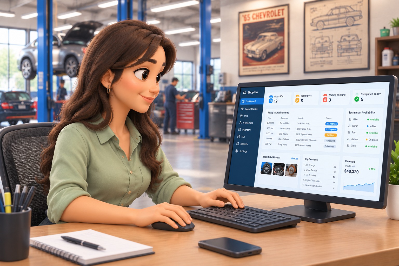 key features of shop management software