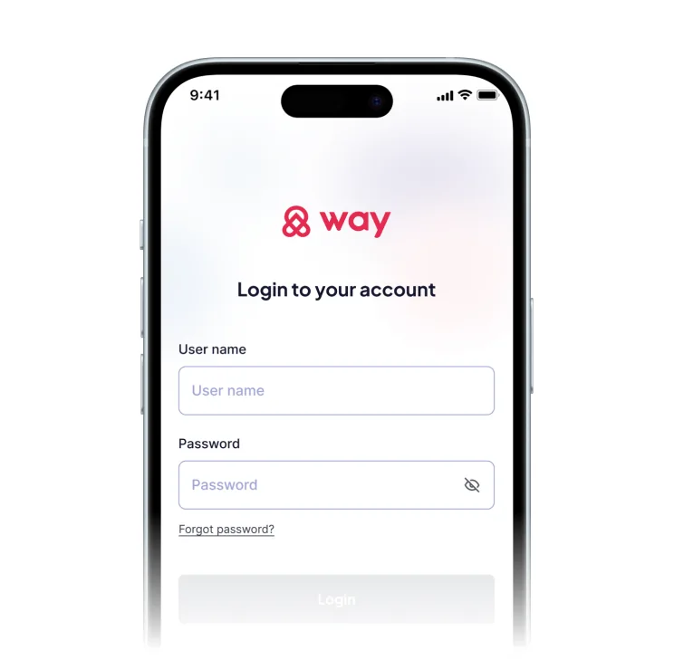 The app's biometric sign-in screen